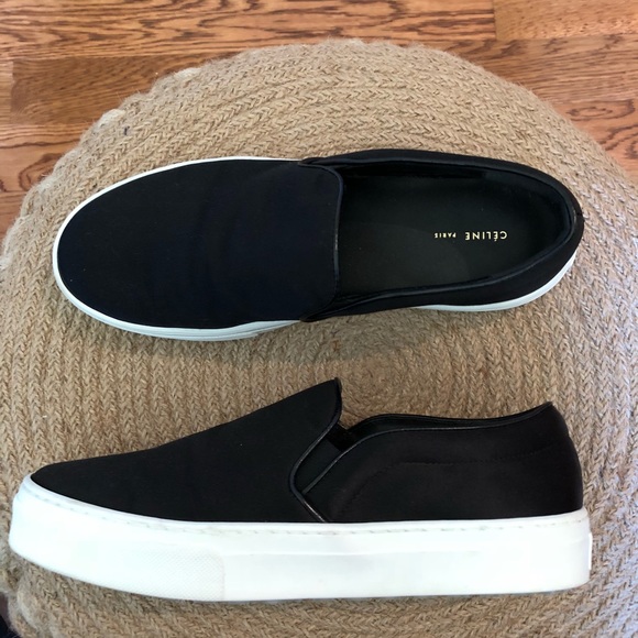 Celine Shoes - Celine Satin Slip on Sneakers NWOT